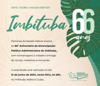 Imbituba celebra 66 anos de Emancipação Político-Administrativa com Sessão Solene